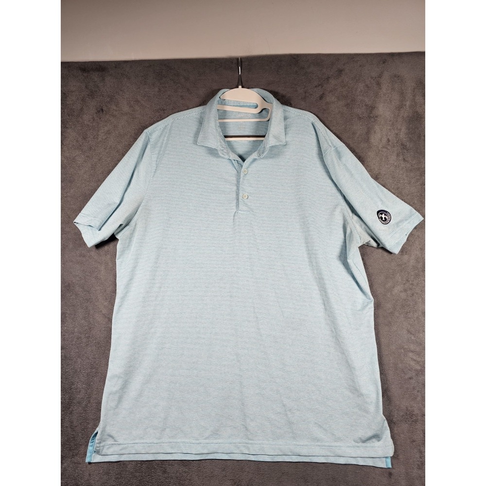 johnnie-O Lyndon Polo Mens XL Ibiza Stripe Performance Golf Shirt JMPO2010 - Picture 9 of 10